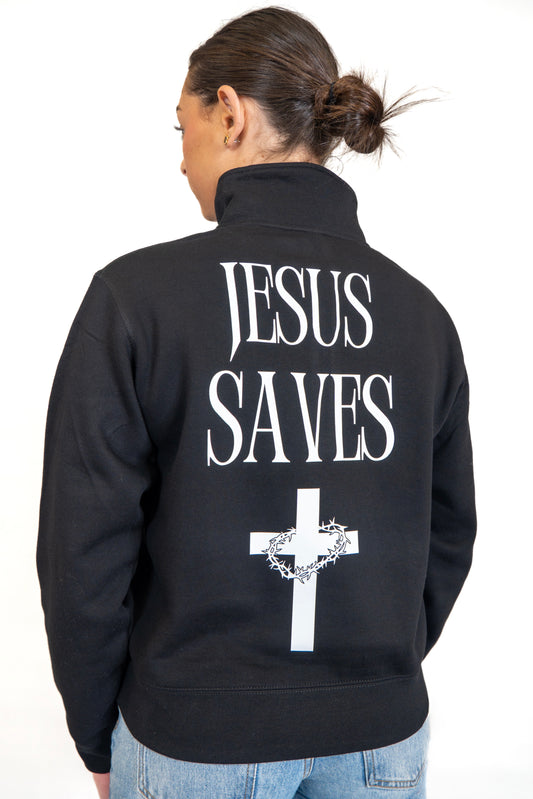 Jesus Saves Half-Zip (Women's Fit)